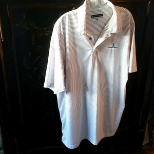 Pebble Beach Dry-Luxe Performance Striped Polo Shirt Size XL